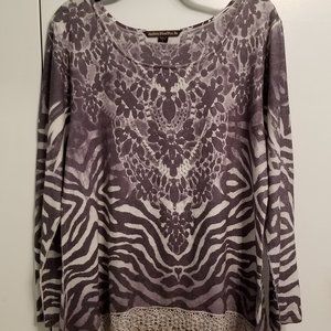Mushkaby Sienna Rose LG Lightweight sweater Zebra print